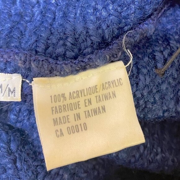 Vintage Eaton Select Blue Short Sleeve Scoop Neck  Knit Sweater M - Picture 3 of 9